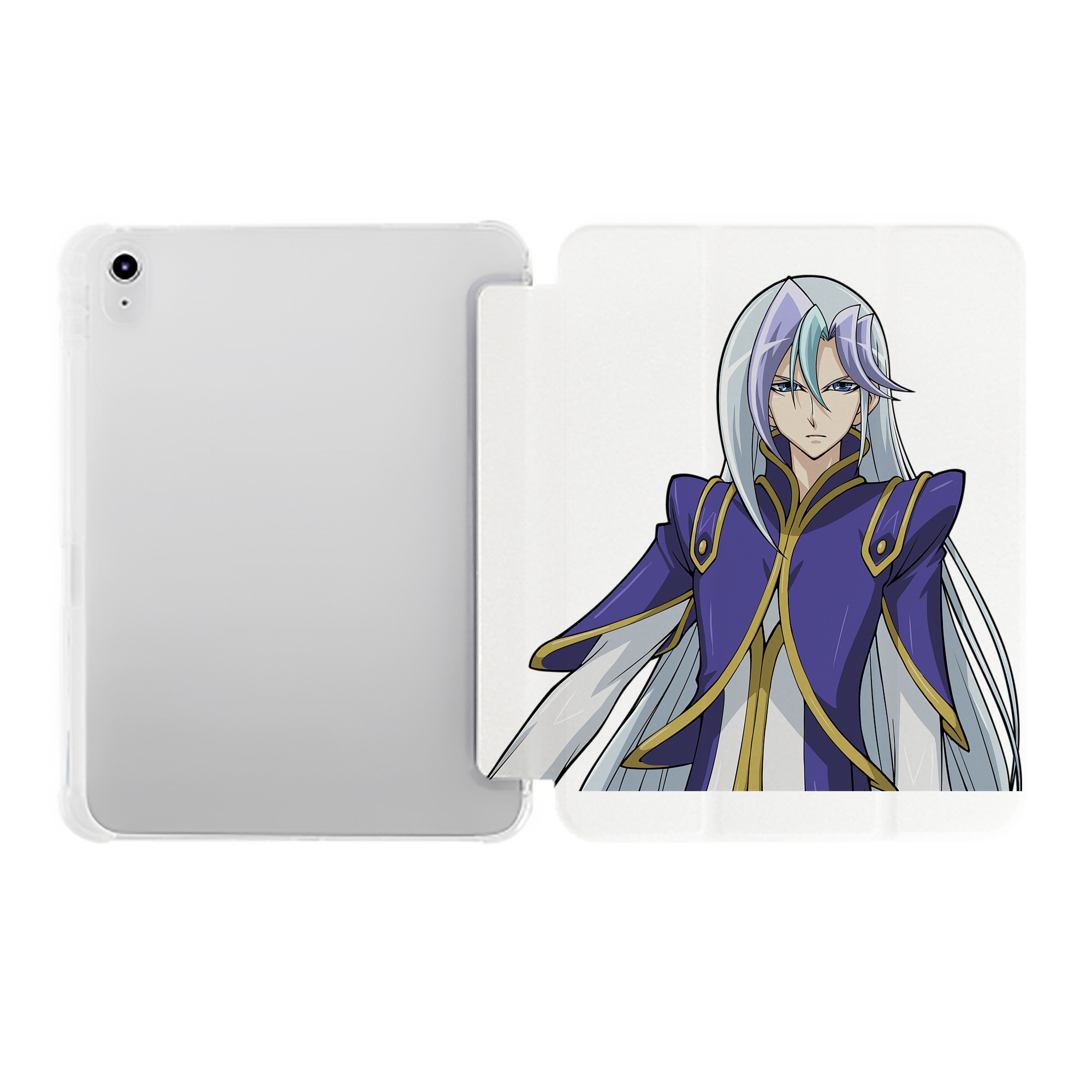 （画像用） 遊☆戯☆王 Yu-Gi-Oh! IPad ケース ペン収納付き 三つ折りスタンド PUレザー×シリコン 対応機種9.5/10.5/10.9インチ